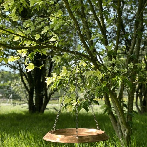Verdigris-sophie-hanging-birdbath-dogwood-tree