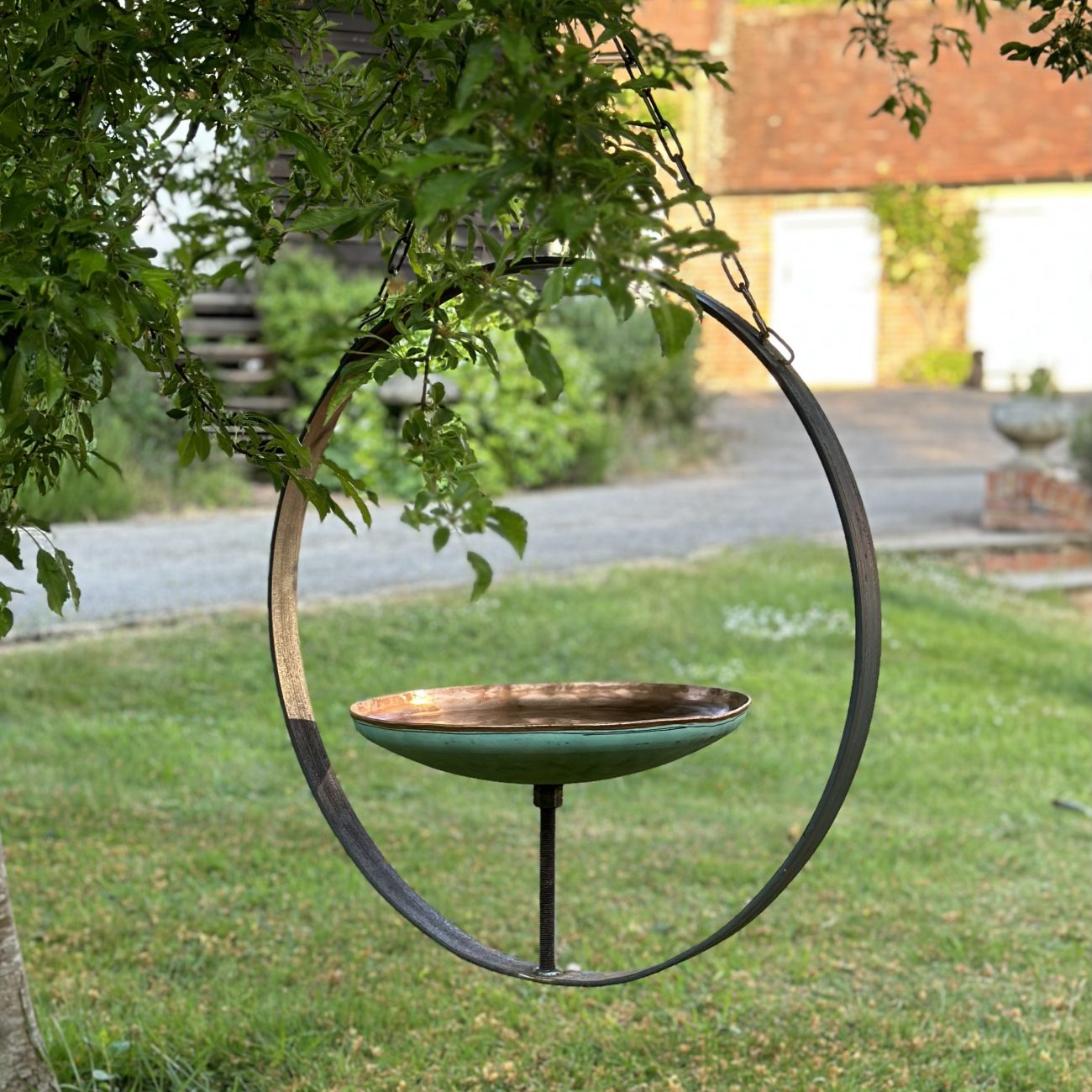 Contemporary Copper Metal Bird Baths for Sale Verdigris UK